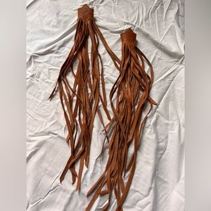 Nena & Co Ochre Leather Fringe